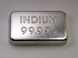 10 pcs. Indium Metal Ingot 99,995% min.  -  100 grams