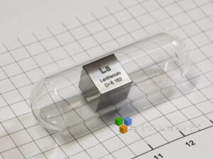 Lanthanum high precision density cube 10mm - 6.16g