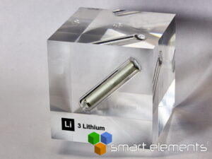 Acrylic Element cube - Lithium Li rod - 50mm