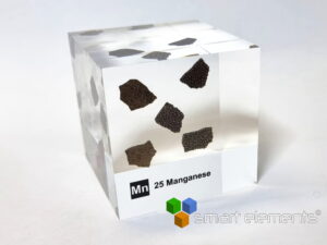 Acrylic Element cube - Manganese flakes Mn - 50mm
