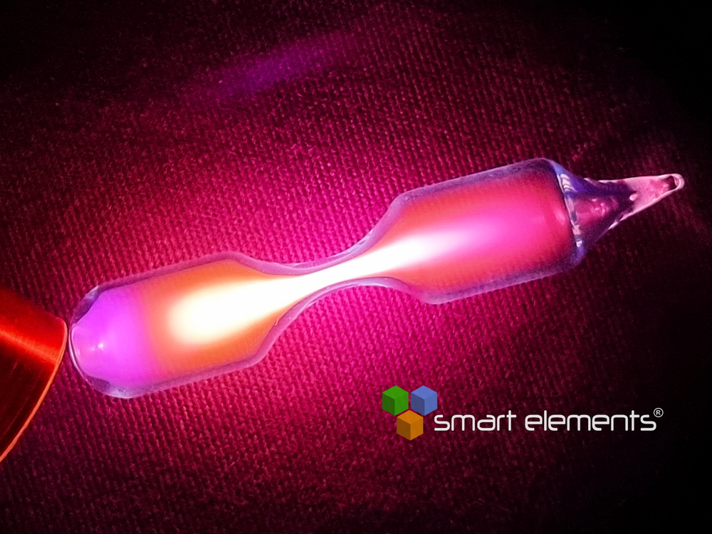 Nitrogen gas spectrum discharge tube - tesla coil optimized 70 - 75 mm - NEW