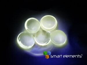 Bismuth doped Yttrium sodium borate glass bead - Yellow luminescence NEW!