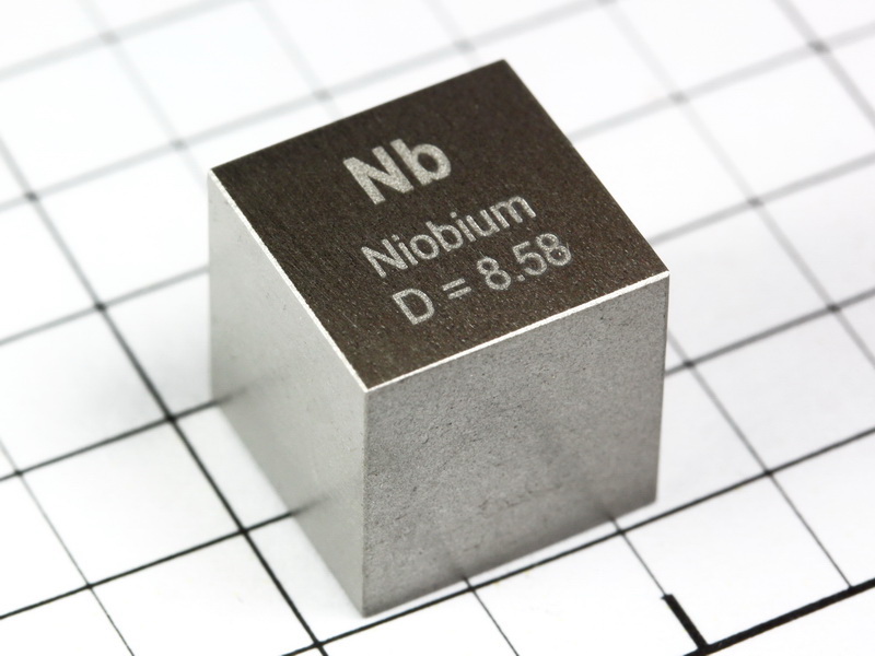 NIOBIUM Präzisionswürfel mit hoher Dichte 10mm - 8.58g