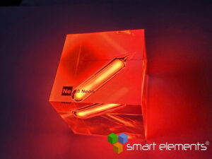 Acrylic Element cube - Ne Neon - 50mm