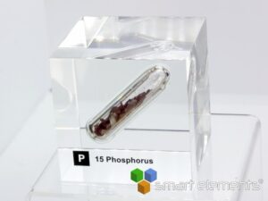 Acrylic Element cube - Ultrapure Phosphorus red P - 50mm