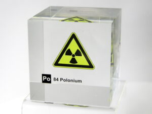 Acrylic Element cube - Polonium Po - 50mm