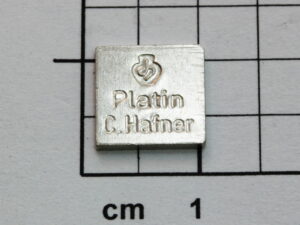 platinum sheet - >99.95% purity ~ 9mm x 9mm x 1mm