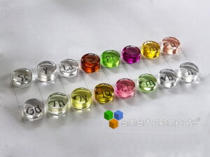 Complete Collection of 16 highly Rare Earth Doped Glass Ingot Set - 30mm