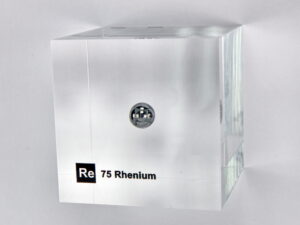 Acrylic Element cube - Rhenium Re - 50mm