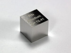 RHODIUM precision density cube 10mm - 12.41g