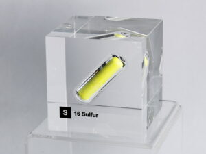 Acrylic Element cube - Sulfur S - 50mm