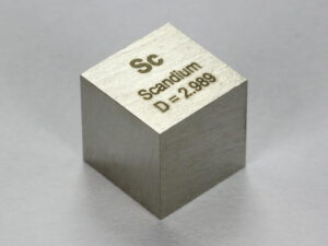 Scandium precision density cube 10mm - 2.98g