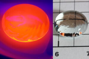 Samarium 3+ doped fluorescent glass bead NEW!