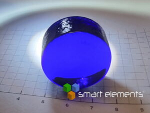 Titanium 3+ doped phosphate glass ingot