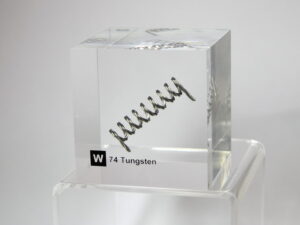 Acrylic Element cube - Tungsten W - 50mm