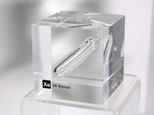 Acrylic Element cube - Xenon (gas) Xe - 50mm