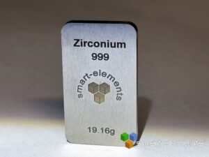 Zirconium metal bullion bar - ingot 19.2g - 99.9%