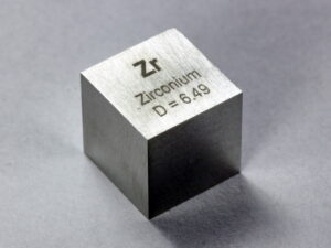ZIRCONIUM precision density cube 10mm - 6.49g
