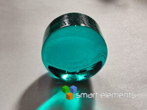 Copper(II)-Doped Phosphate Glass Cylinder – 1% Cu²⁺